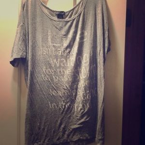 Grey Wet Seal Shirt with Quote
